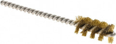 Power Tube Brush: 1/2" Dia, Helical, Brass