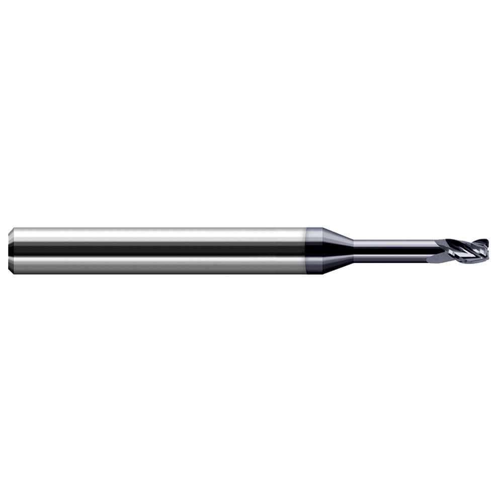 Corner Radius End Mill: 5/64" Dia, 0.117" LOC, 0.0050" Radius, 4 Flute, Solid Carbide