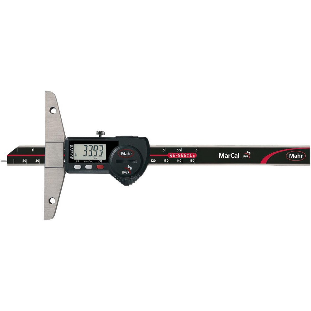 Electronic Depth Gages; Maximum Measurement (mm): 300.00; Base Length: 384.0 in; 384.0 mm; Resolution (Decimal Inch): 0.000500; Base Length (mm): 384.0 in; 384.0 mm; Base Length (Inch): 15; 384.0 in; 384.0 mm; Batteries Included: Yes; Number Of Batteries: