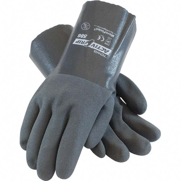 Chemical Resistant Gloves: ActivGrip&trade; ActivGrip, Size X-Small, Nitrile-Coated, Nitrile, Supported