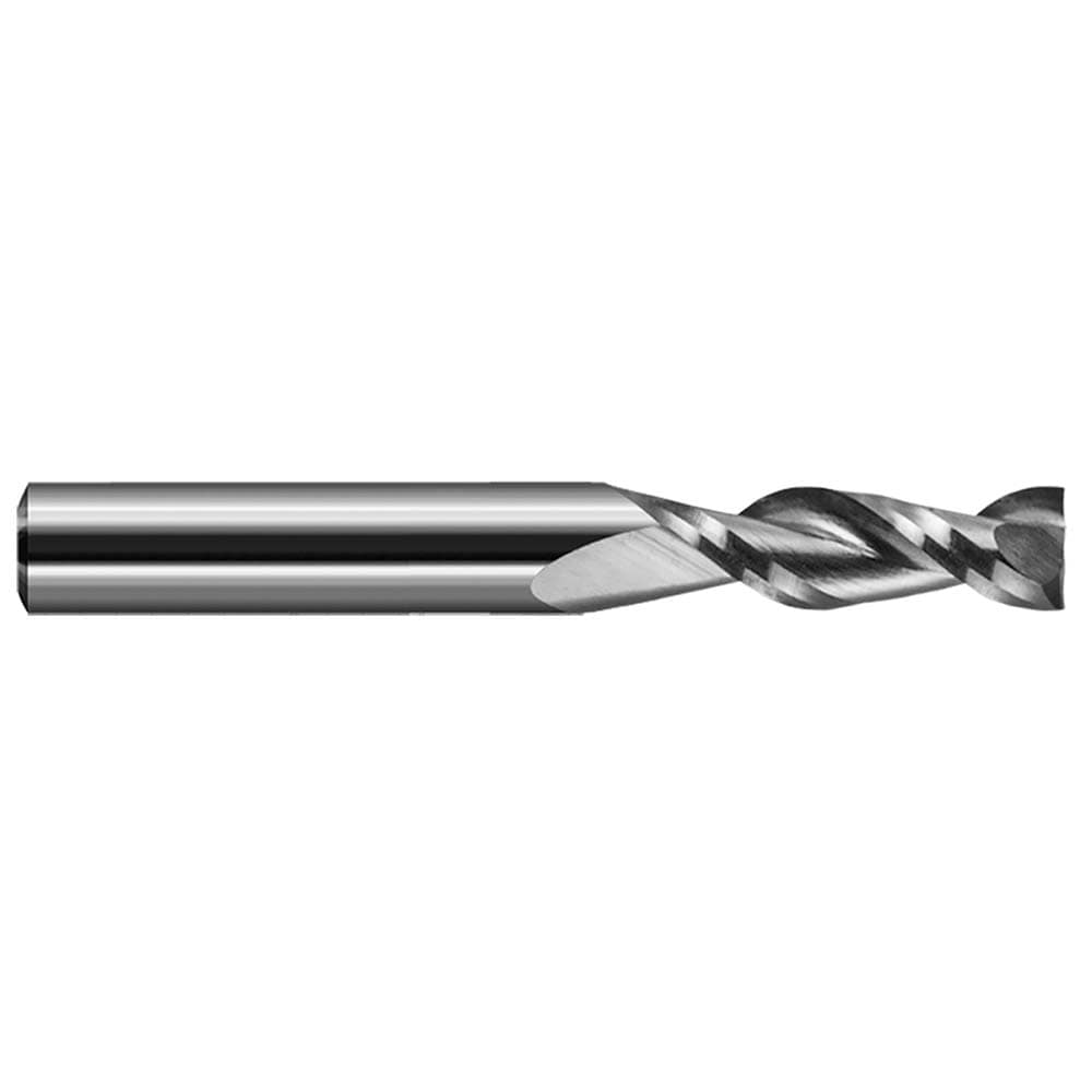 Square End Mills; Length of Cut (Decimal Inch): 0.5000; Length of Cut (Inch): 1/2; Length of Cut (mm): 12.70; Shank Diameter (Inch): 1/8; Shank Diameter (Decimal Inch): 0.1250; Overall Length (Decimal Inch): 2.0000; Overall Length (Inch): 2