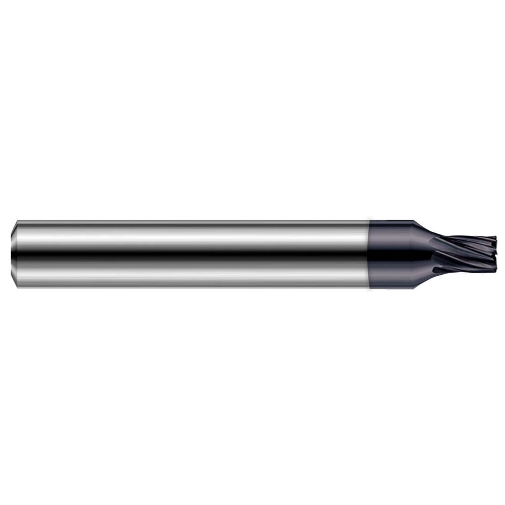 Corner Radius End Mill: 3/16" Dia, 9/16" LOC, 0.0300" Radius, 7 Flute, Solid Carbide