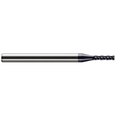 Corner Radius End Mill: 3/8" Dia, 2" LOC, 0.0300" Radius, 4 Flute, Solid Carbide