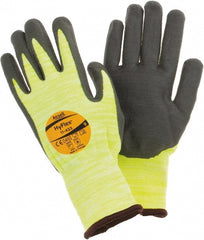 Cut, Puncture & Abrasion-Resistant Gloves: HyFlex 11-423, ANSI Cut A2, ANSI Puncture 4, Waterbased Polyurethane, Polyamide & Fiberglass