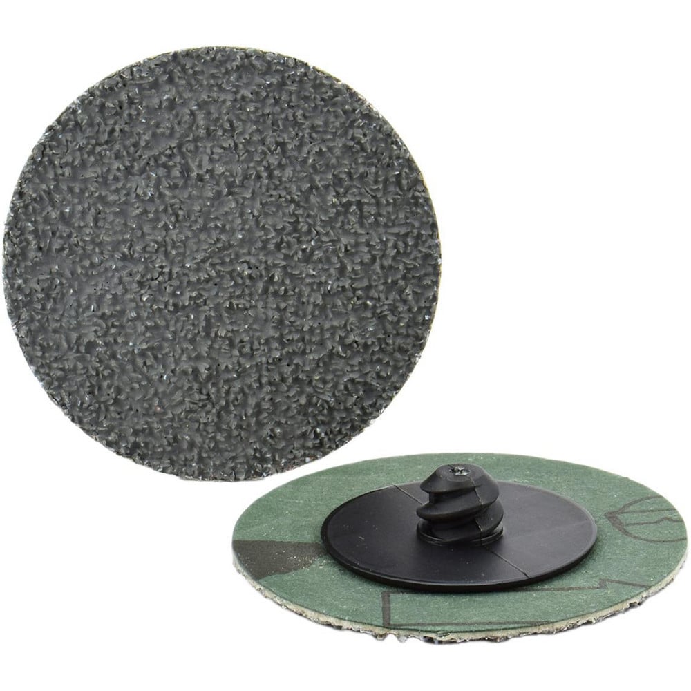 Quick-Change Disc: Type R, 3" Dia, 24 Grit, Ceramic Alumina, Coated