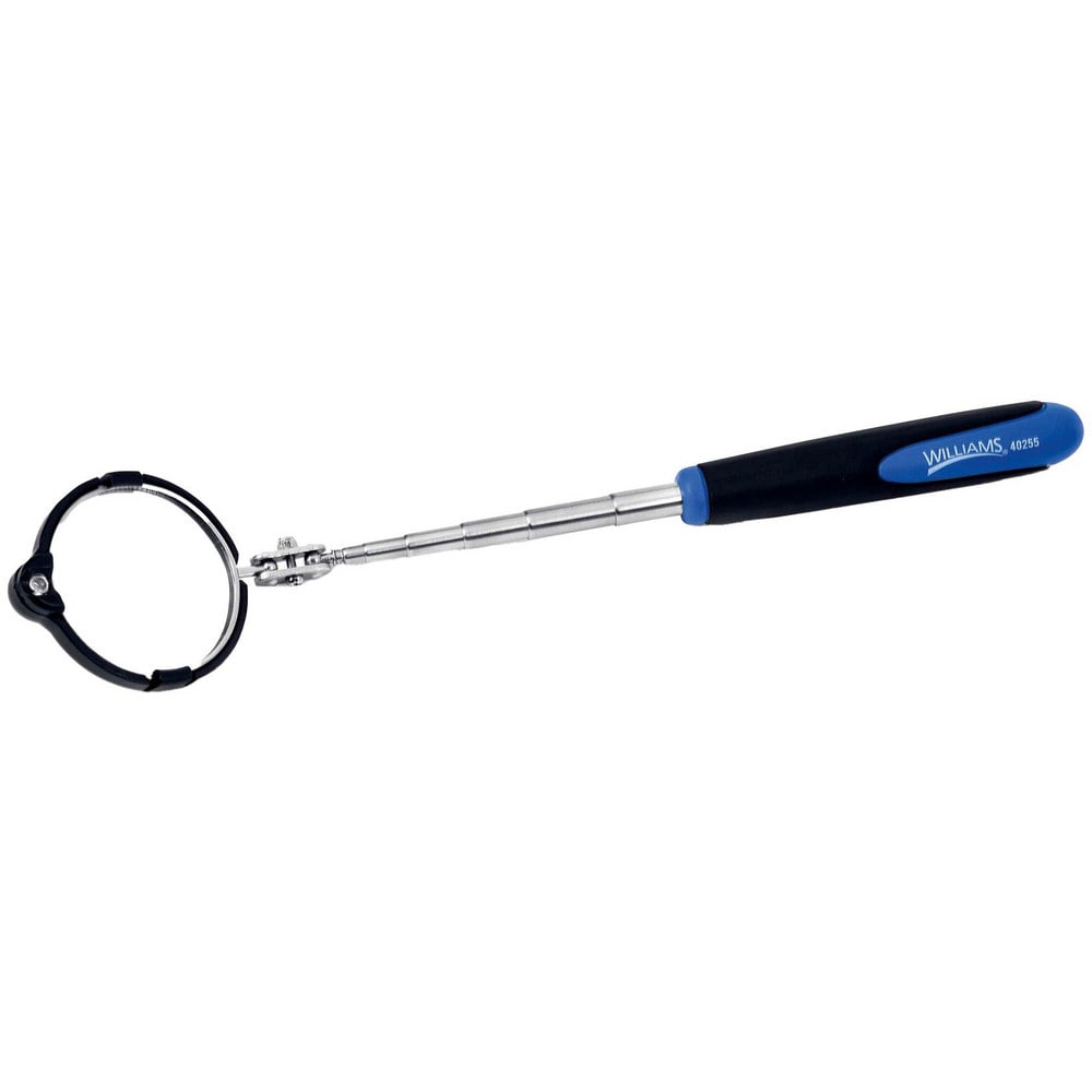 Inspection Mirrors; Mirror Type: Telescoping Inspection Mirror; Mirror Shape: Round; Handle Type: LED Lighted Telescoping, Cushioned Grip Handle; Swivel Type: Ball Joint; Mirror Material: Glass; Handle Material: Vinyl, Nylon; Extended Length (Inch): 37