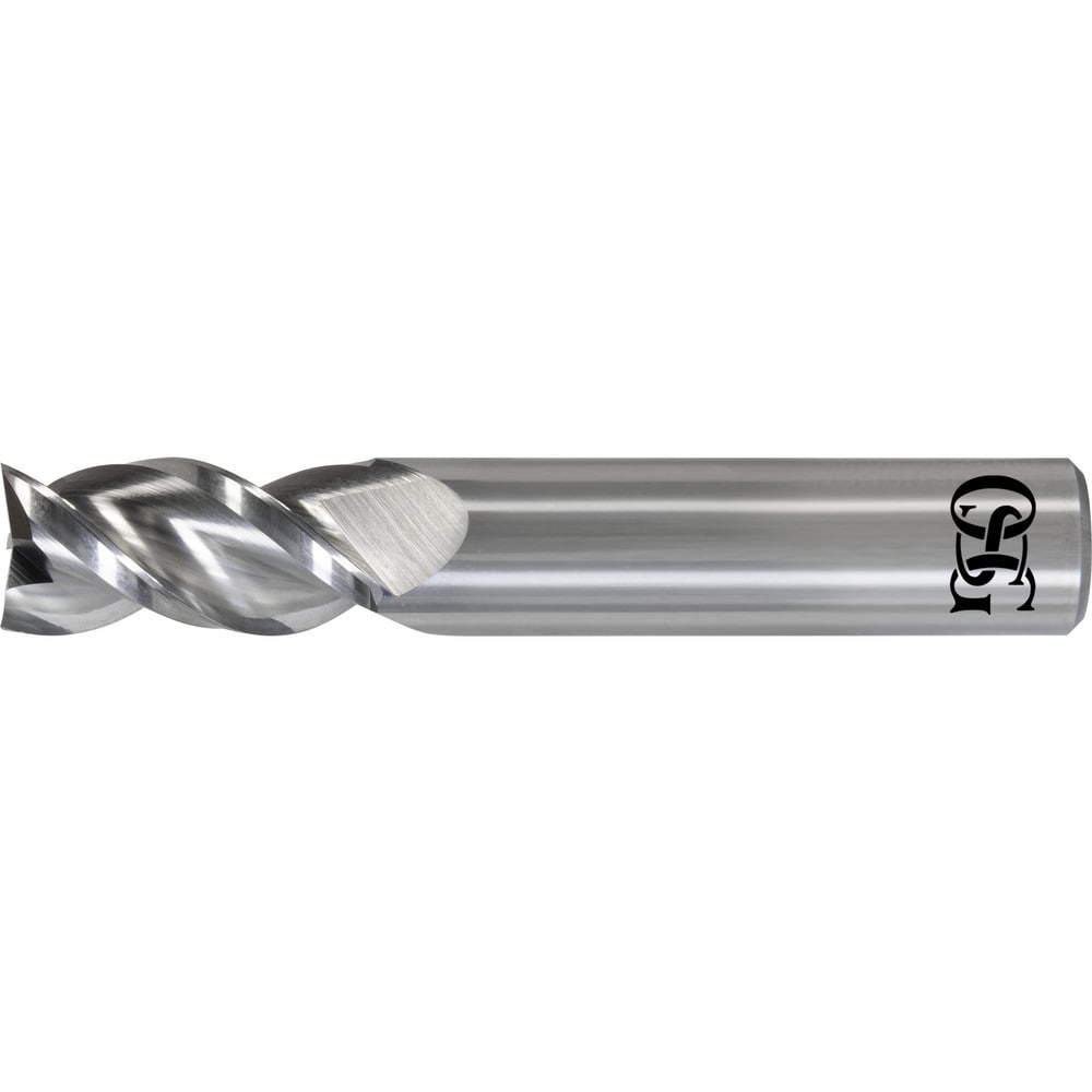 Square End Mill: 3/8" Dia, 1" LOC, 3 Flute, Solid Carbide