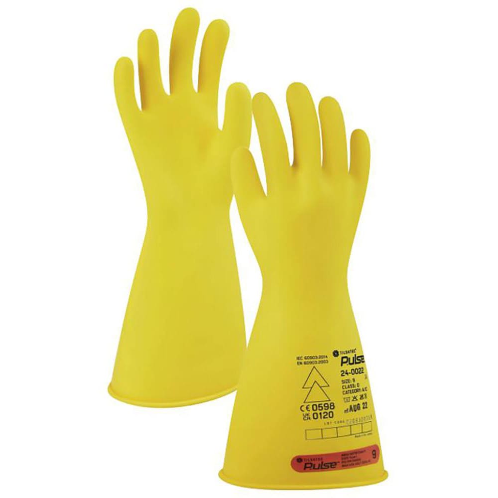 Rubber Linesman Gloves: Pulse Pulse, Size 2X-Large, 14" Long