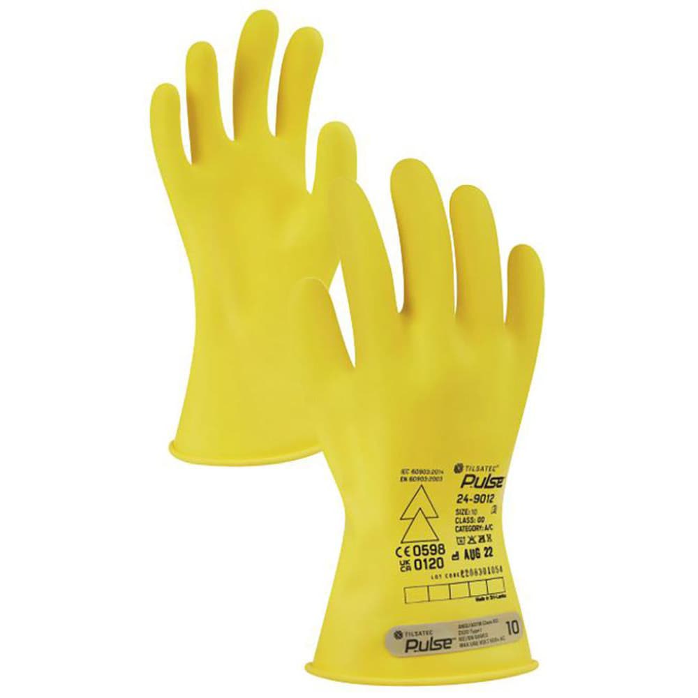 Rubber Linesman Gloves: Pulse Pulse, Size Medium, 11" Long