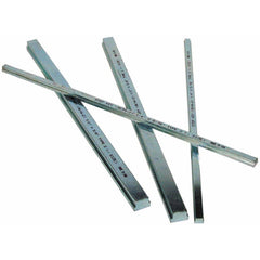 Key Stock; Key Stock Type: Step; Material: Low-Carbon Steel; Width (Inch): 7/16; Height (Inch): 11/32; Finish: Zinc; Length (Inch): 12; Hardness: Rockwell B80-90