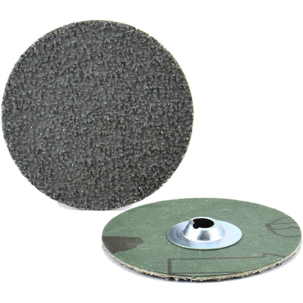 Quick-Change Disc: Type S, 2" Dia, 60 Grit, Ceramic Alumina, Coated