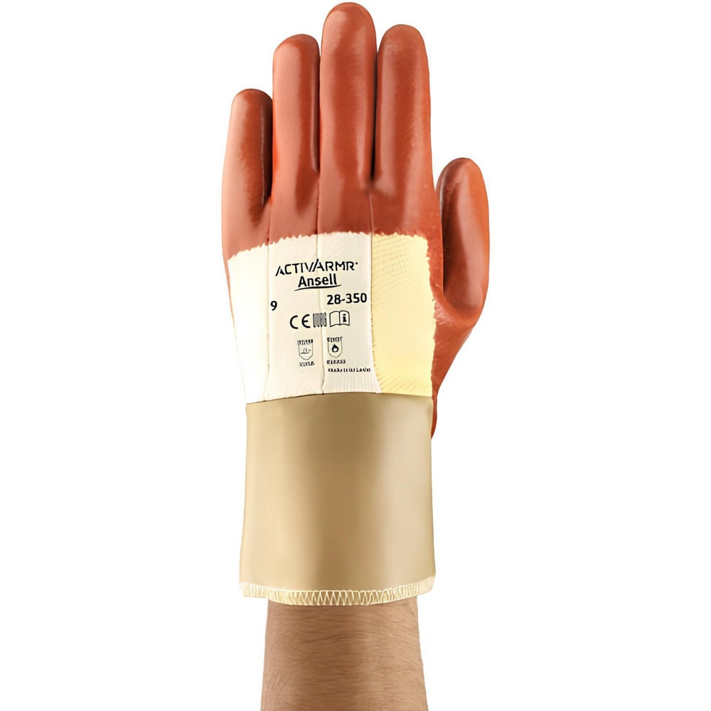 Cut, Puncture & Abrasion-Resistant Gloves: Activarmr 28-350, Size Large, ANSI Cut A2, ANSI Puncture 3, Nitrile, Kevlar