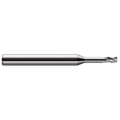 Corner Radius End Mill: 3/32" Dia, 0.139" LOC, 0.0150" Radius, 4 Flute, Solid Carbide