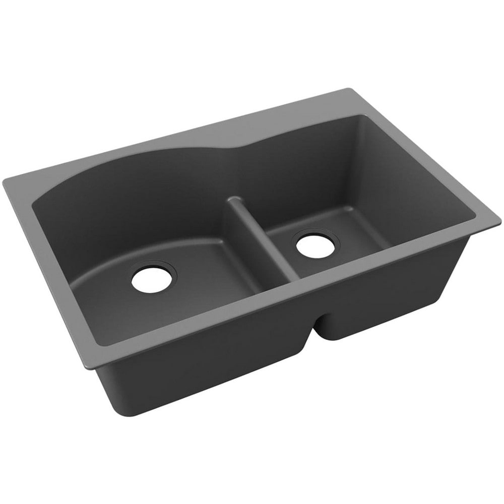 Sinks; Type: Drop-In with Aqua Divider; Mounting Location: Countertop; Number Of Bowls: 2; Material: Quartz; Faucet Included: No; Faucet Type: No Faucet; Valve Design: No Valve