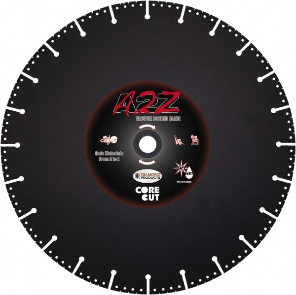 Wet & Dry Cut Saw Blade: 12" Dia, 1 & 1" Arbor Hole