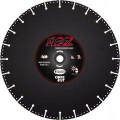 Wet & Dry Cut Saw Blade: 16" Dia, 1 & 1" Arbor Hole