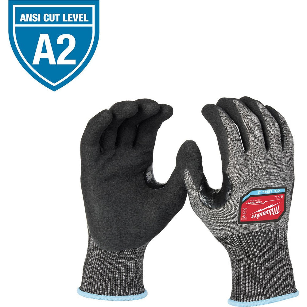 Cut-Resistant Gloves: Milwaukee 48-73, Size Small, ANSI Cut A2, ANSI Puncture 0, Nitrile, Polyethylene