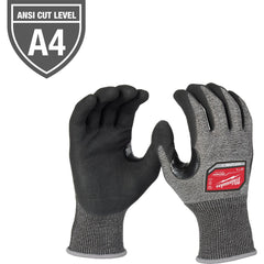 Cut-Resistant Gloves: Milwaukee 48-73, Size X-Large, ANSI Cut A4, ANSI Puncture 0, Nitrile, Polyethylene