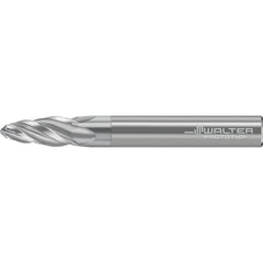 Barrel Cutter End Mills; End Type: Circle Segment Oval Form; Material: Solid Carbide; Taper Angle Per Side: 7.11; Small End Diameter (mm): 4.00; Shank Diameter (mm): 10.0000; Length of Cut (mm): 26.0600; Helix Angle: 30.00