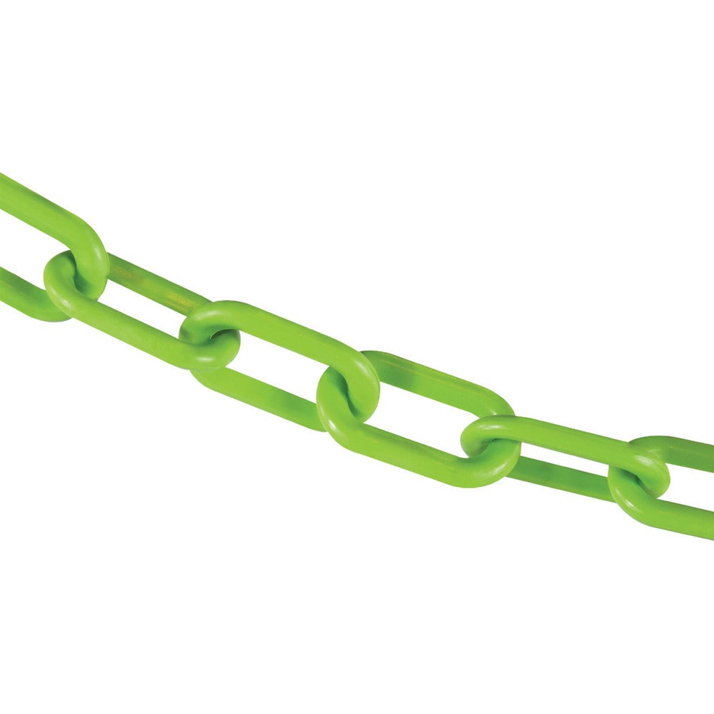 Barrier Rope & Chain; Type: Safety Chain; Snap End Material: Polyethylene, Plastic; Hook Fitting Material: Plastic; Color: Safety Green; Link Type: Straight Link; Rope/ Chain Material: Polyethylene, Plastic