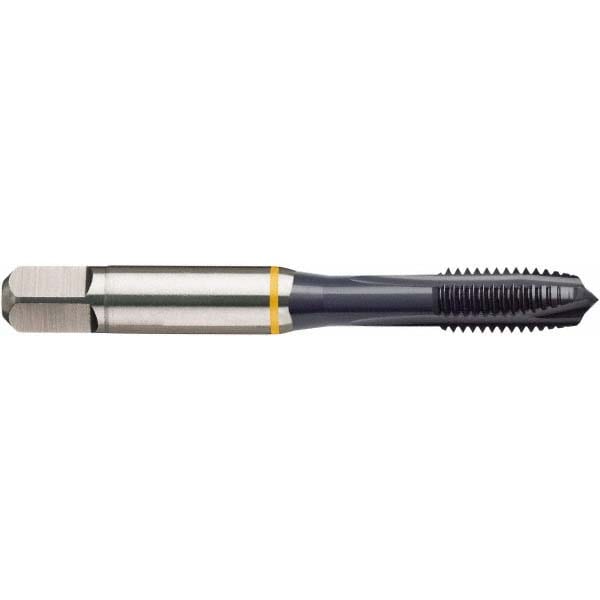 Spiral Point Tap: M6x1 Metric, 3 Flutes, Plug Chamfer, 6H Class of Fit, HSS-E Cobalt, Ignator Coated