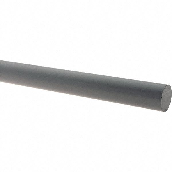 Plastic Rod: Chlorinated Polyvinyl Chloride, 5' Long, 1-5/8" Dia, Gray