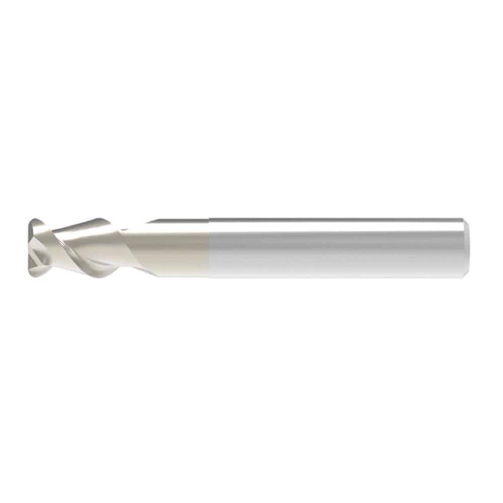 Corner Radius End Mill: 25.00 mm Dia, 40.00 mm LOC, 2.00 mm Radius, 2 Flute, Solid Carbide