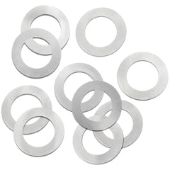 Metal Shim Stock: Round Shim, 0.0030" Thick, 1-1/8" Long, 1-1/8" Wide, 300 Stainless Steel