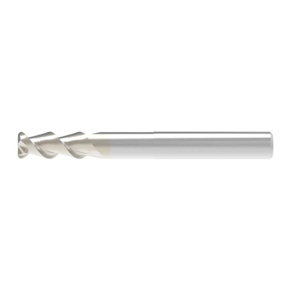 Corner Radius End Mill: 25.00 mm Dia, 65.00 mm LOC, 4.00 mm Radius, 2 Flute, Solid Carbide