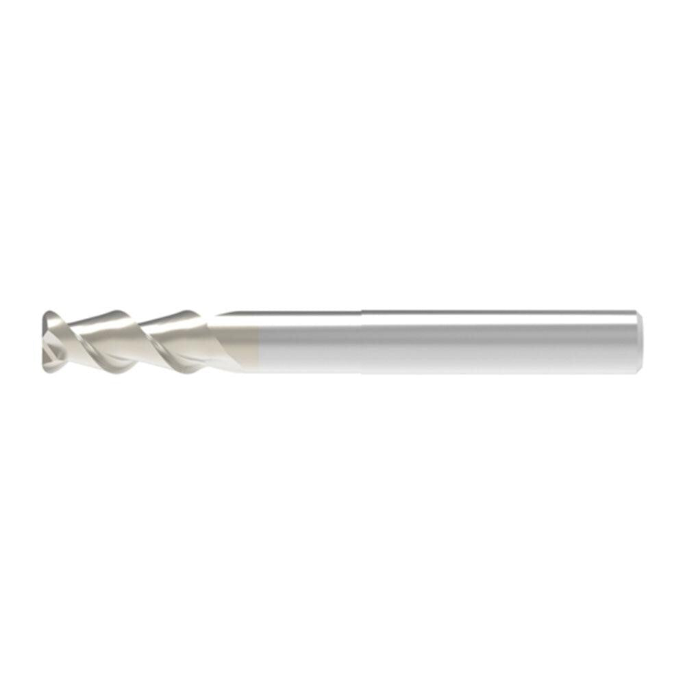 Corner Radius End Mill: 25.00 mm Dia, 65.00 mm LOC, 2.00 mm Radius, 2 Flute, Solid Carbide