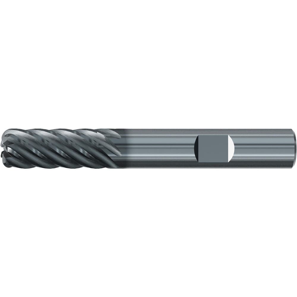 Roughing & Finishing End Mills; Mill Diameter (Fractional Inch): 1/2; Flute Type: Spiral; Number Of Flutes: 7; End Mill Material: Solid Carbide; Length of Cut (Inch): 1; Coating/Finish: AlCr