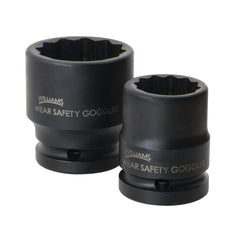 Impact Socket: 3/4" Drive, 1-3/8" Socket, Square Drive