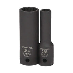 Impact Socket: 1/2" Drive, 1-3/8" Socket, Square Drive