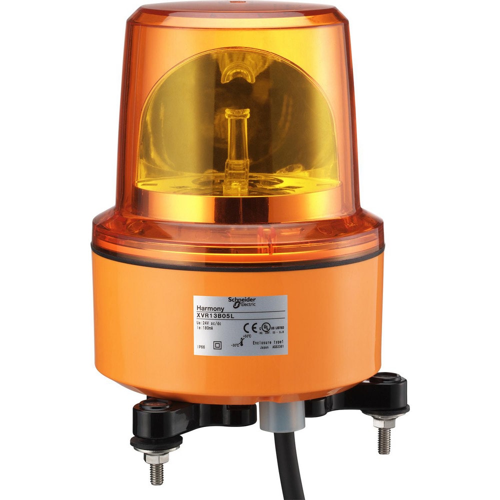 Rotating & Steady Lights; Light Type: Rotating Beacon; Lens Color: Orange; Lamp Type: LED; Voltage: 24.00; Lamp Life: 40000; Amperage: 125.0000 mA; Power Rating: 3 W