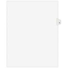 11 x 8 1/2" H Label, 1 Tabs, Unpunched, Preprinted Tab Dividers