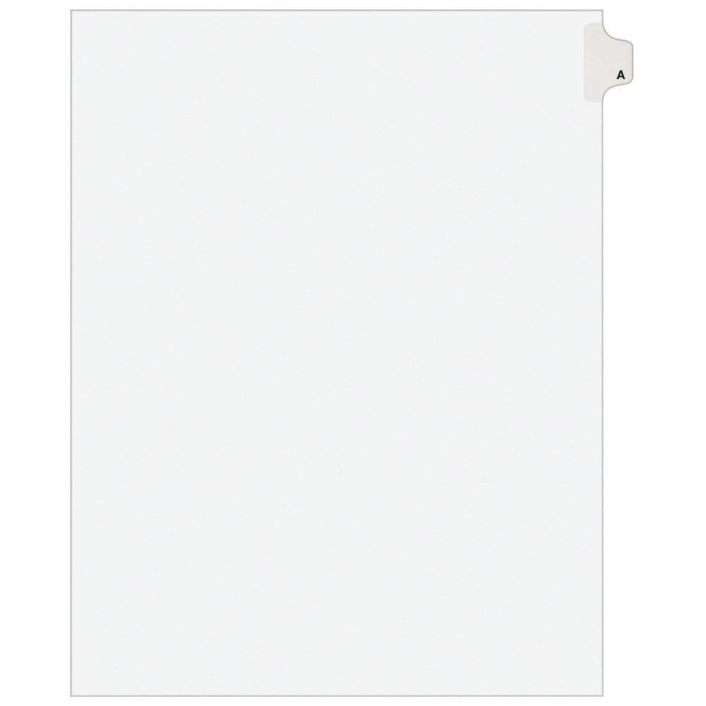 11 x 8 1/2" A Label, 1 Tabs, Unpunched, Preprinted Tab Dividers