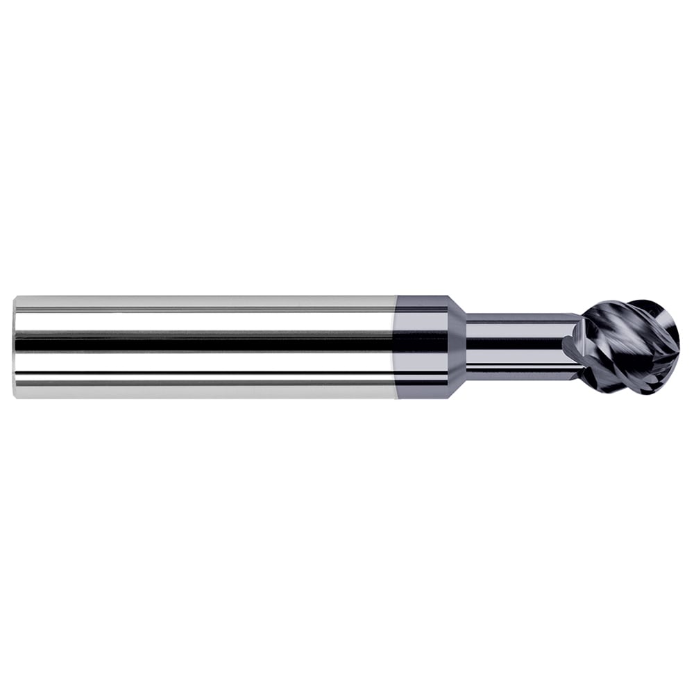 Undercutting End Mills; Mill Diameter (Decimal Inch): 0.0620; Mill Diameter (Inch): 1/16; Length Of Cut (Decimal Inch - 4 Decimals): 0.0530; Overall Length (Inch): 1-1/2; Radius: 0.0312; Number Of Flutes: 2; Neck Length (Decimal Inch): 0.3750; Neck Diamet