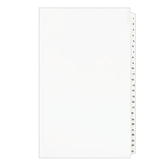 14 x 8 1/2" 1 to 25" Label, 25 Tabs, Unpunched, Preprinted Divider