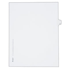 11 x 8 1/2" S Label, 1 Tabs, Unpunched, Preprinted Divider