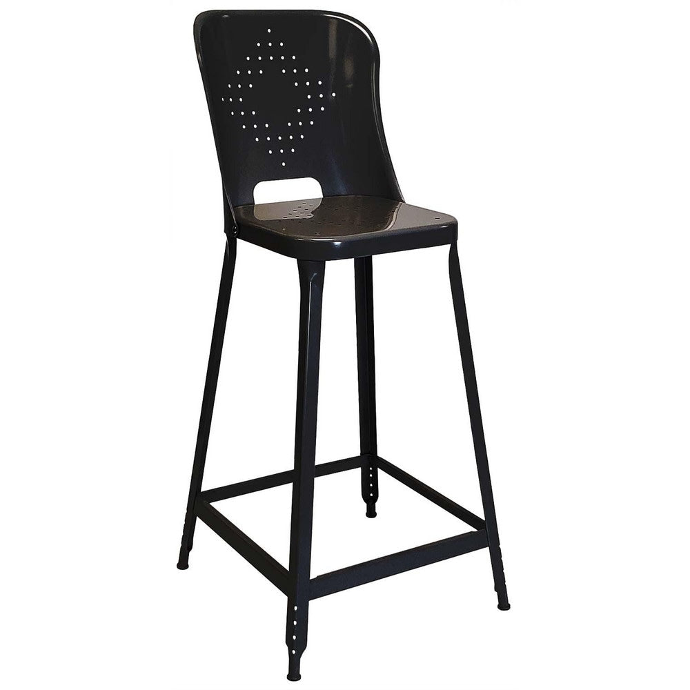 Stationary Stools; Seat Depth: 13 in; Seat Width: 13 in; Product Type: Stool with Back; Base Type: Fixed; Minimum Seat Height: 24 in; Maximum Seat Height: 24 in; Overall Width: 13 in; Overall Depth: 13 in