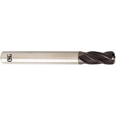 Corner Radius End Mill: 12 mm Dia, 26.00 mm LOC, 3.00 mm Radius, 4 Flute, Solid Carbide