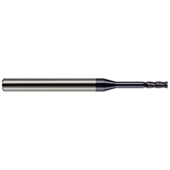 Corner Radius End Mill: 5/32" Dia, 0.469" LOC, 0.0100" Radius, 4 Flute, Solid Carbide