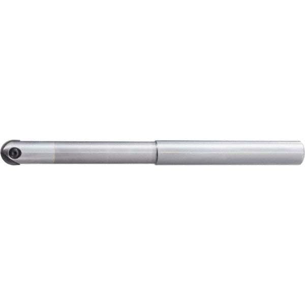 Indexable Ball Nose End Mill: 10 mm Cut Dia, Solid Carbide, 100 mm OAL