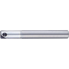 Indexable Square-Shoulder End Mill: PFR-R080SS08-S100CS, 8 mm Cut Dia, 80 mm Max Depth of Cut, 8 mm Dia Cylindrical Shank