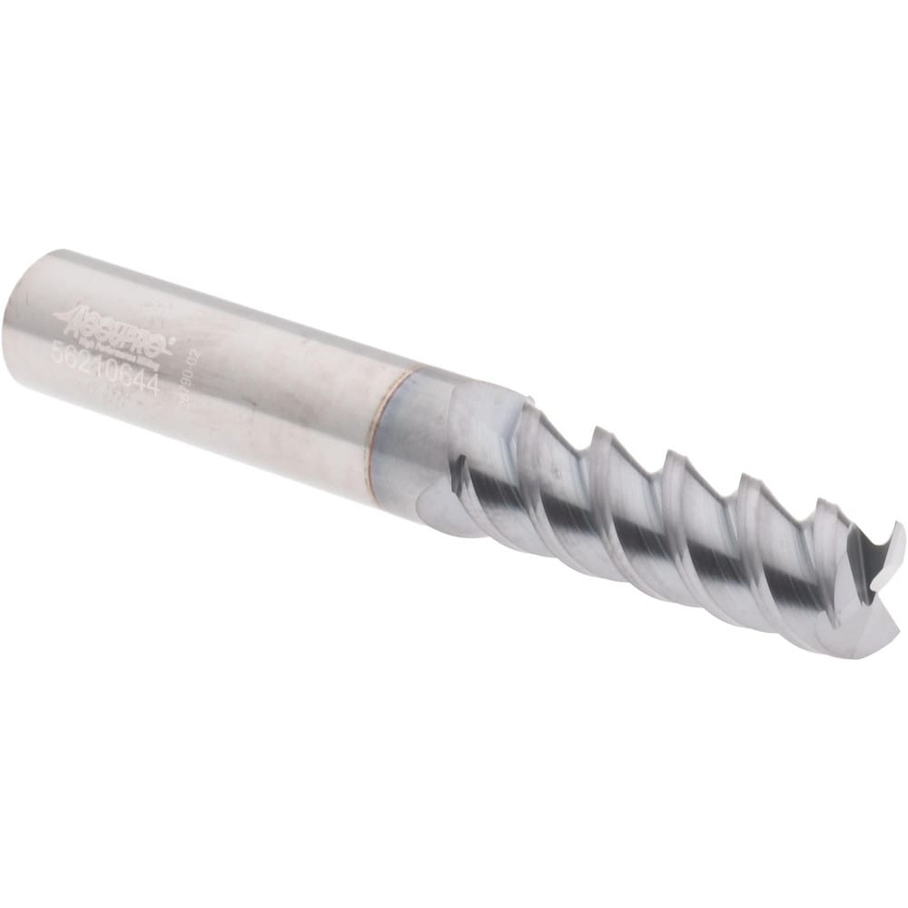 Square End Mill: 11/32" Dia, 1" LOC, 3 Flute, Solid Carbide