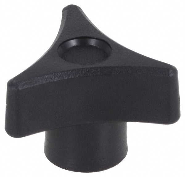 3 Arm Knobs; Style: Female Insert; Head Diameter: 1.75 in; Height (Inch): 1.05 in; Height (mm): 1.05 in; Hub Diameter: 0.75 in; Material: Polypropylene; Hole Depth: 0.37 in; Hub Height: 0.49 in; Head Height: 0.56 in; Hole Depth (Decimal Inch): 0.37; Color