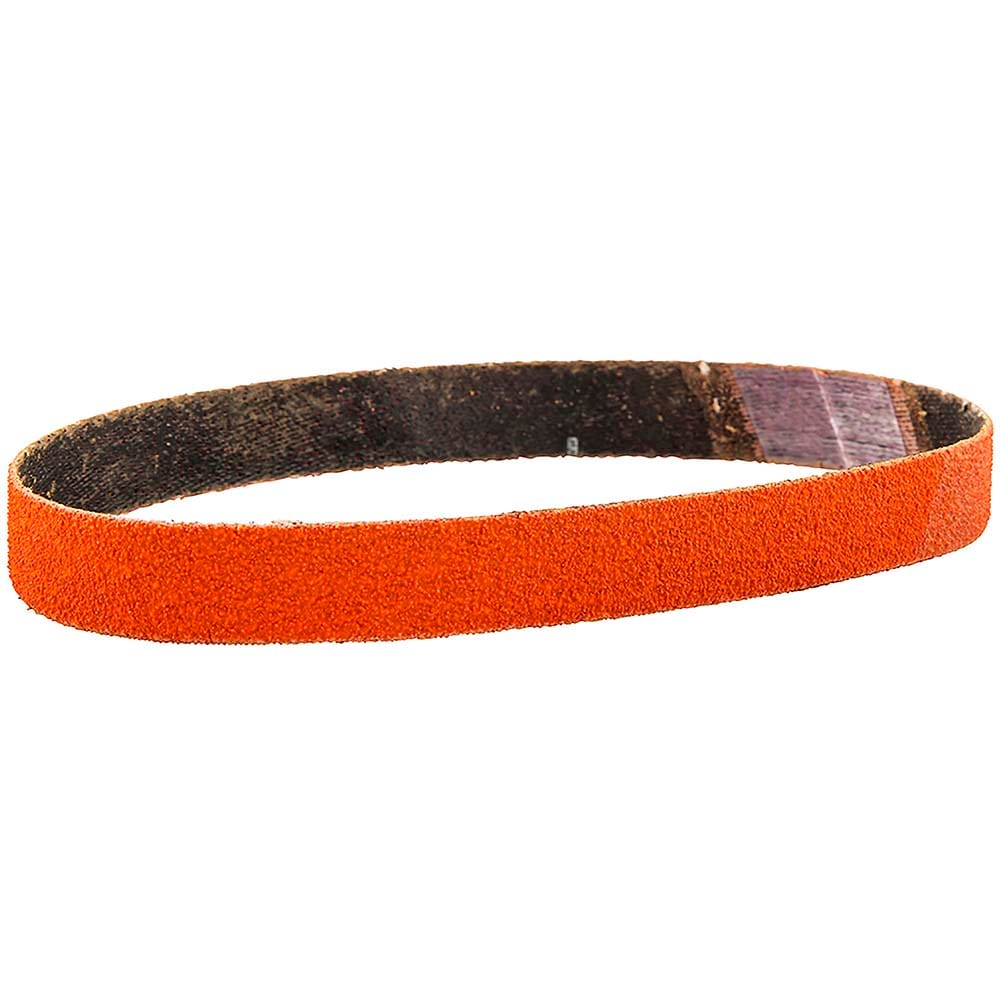 Abrasive Belt:  1/2" Wide, 12" OAL, 100 Grit, Ceramic Alumina