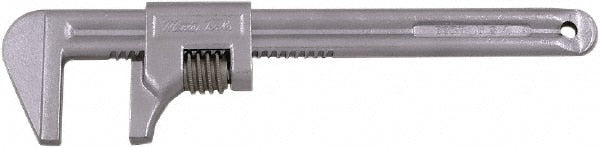 Adjustable Pipe Wrench: 11" OAL, Alloy Steel