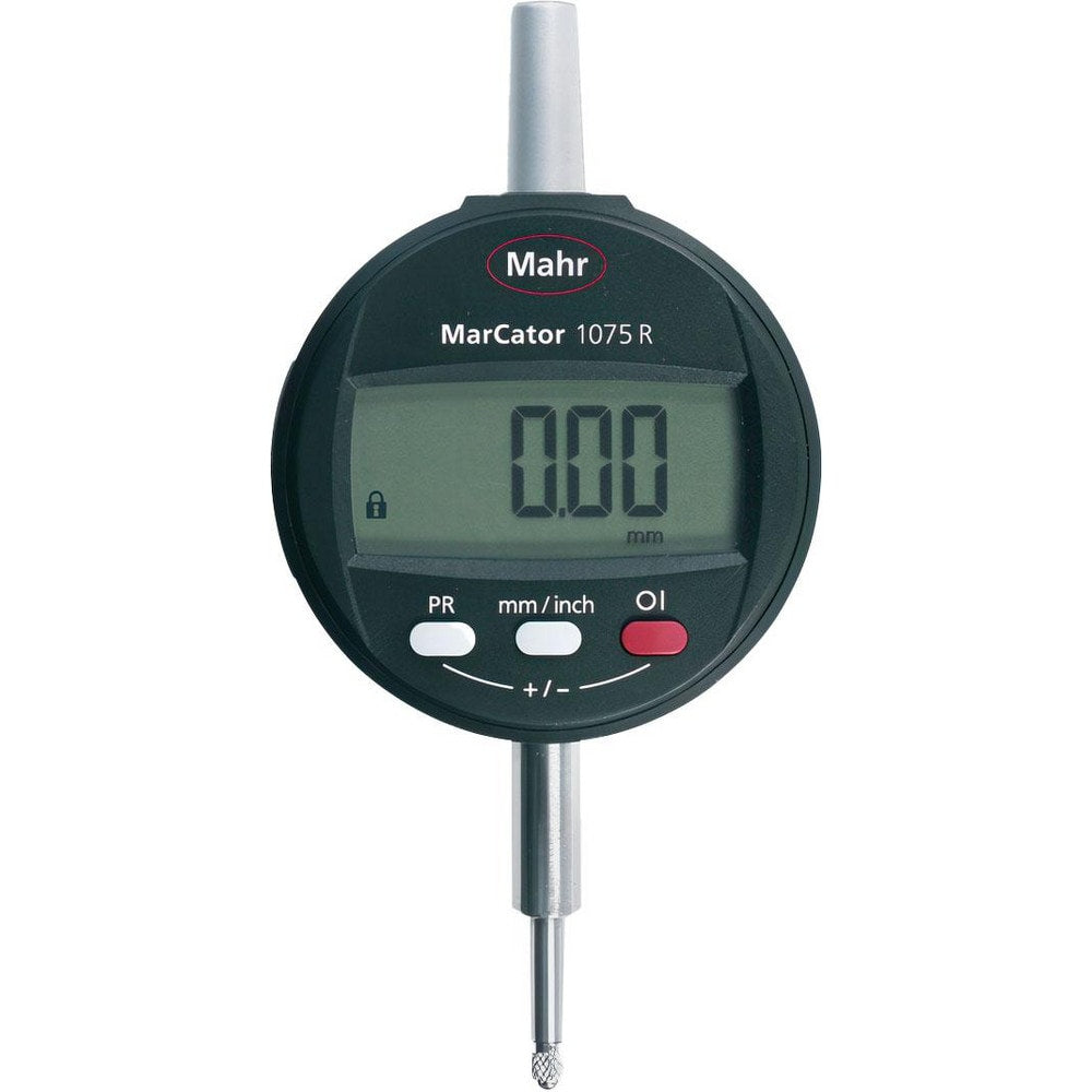 LCD Electronic Drop Indicator: 1/2" Max, Flat Back