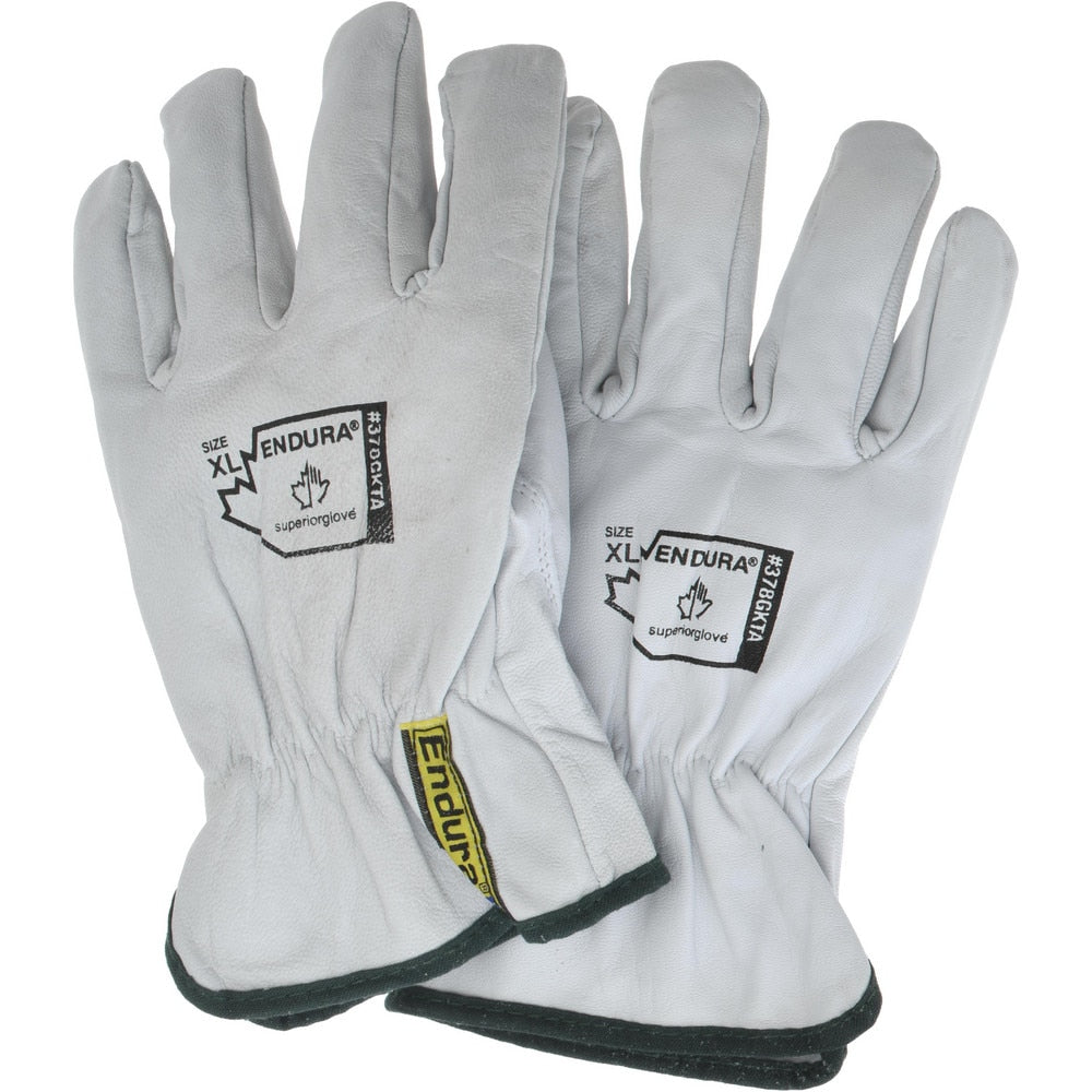 Work & General Purpose Gloves; Glove Type: General Purpose; Application: Light Construction, Ideal For Material Handling; Lining Material: Leather; Back Material: Goatskin Leather; Cuff Material: Leather; Cuff Style: Safety; Primary Material: Leather